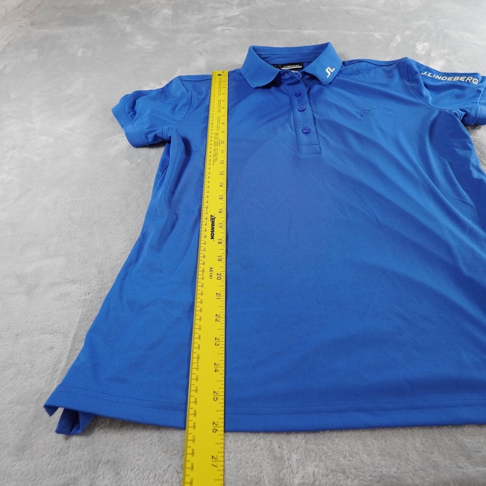 J.Lindeberg Tour Tech Golf Polo Womens XL Blue Short Sleeve Athletic Shirt - Picture 6 of 11